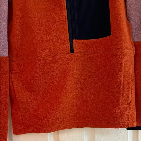 Cotopaxi/Abrazo Women’s NWOT Color block Plum/Cayenne Fleece Pullover Half-Zip S - Picture 2 of 6